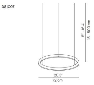 Luceplan - Compendium Circle LED Lustră Pendul Ø72 Brass
