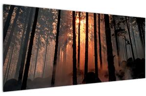 Tablou cu pădure întunecată (120x50 cm)