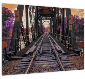 Tablou cu pod de cale ferată (70x50 cm)