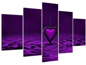 Tablou ci inima violetă (150x105 cm)
