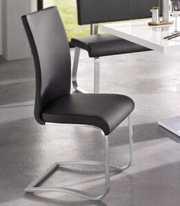 Set 2 scaune Arco negre piele ecologica 43/52/103 cm