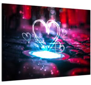 Tablou cu inima iluminată (70x50 cm)