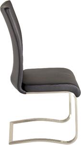 Set 2 scaune Arco negre piele ecologica 43/52/103 cm