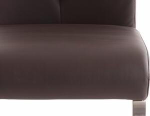Set 2 scaune Artos maro piele ecologica 45/58/102 cm