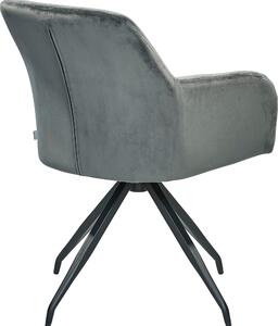 Set 2 scaune Fremont catifea gri 62/64/87 cm