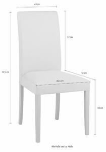 Set 2 scaune Roko maro piele ecologica 47/57/97,5 cm