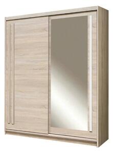 Dulap EFFECT, stejar sonoma, PAL melaminat, cu 2 usi, 175x59x215 cm