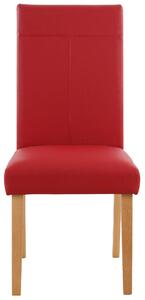 Set 2 scaune Rubin rosii piele ecologica 47/59/101 cm