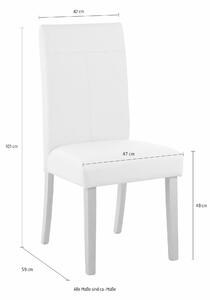 Set 2 scaune Rubin maro piele ecologica 47/59/101 cm