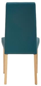 Set 2 scaune Mary albastre piele ecologica 47/58,5/94 cm