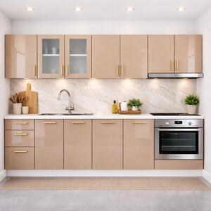 Bucatarie din Mdf lucios Maria 2.6 m