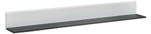 Polita SOLIDO TWIN, alb/negru, PAL laminat, 180x21x20 cm