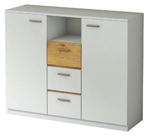 Comoda EFFECT, alb andersen/stejar lancelot, PAL, 130x42x105 cm