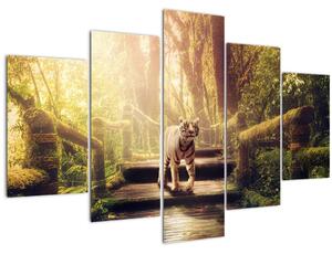 Tablou cu tigrul în djunglă (150x105 cm)