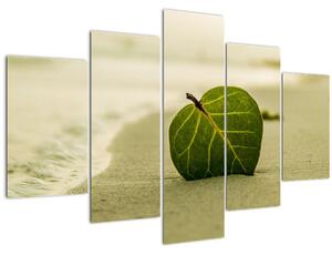 Tablou cu frunză în nisip (150x105 cm)