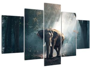 Tablou cu elefant în djunglă (150x105 cm)