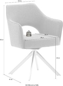 Set 2 scaune Tonala maro 64/61/85 cm stofa