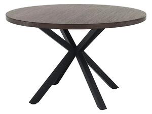 Masa MEDOR, stejar inchis/negru, 120x120x76 cm