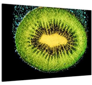 Tablou - detailu cu kiwi în apă (70x50 cm)