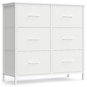Comoda cu sertare textile VELMIO 77 x 74 cm, alba