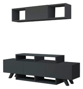 Mobilier living 505CRL1919, gri antracit, PAL melaminat, 2 piese