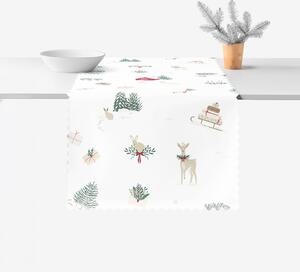 Goldea napron de masă de crăciun impermeabil - crăciun tradițional 50x140 cm
