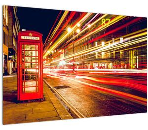 Tablou cu căsuța telefonică roșie din Londra (90x60 cm)