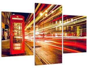 Tablou cu căsuța telefonică roșie din Londra (90x60 cm)