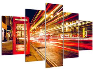 Tablou cu căsuța telefonică roșie din Londra (150x105 cm)