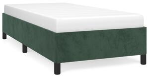 Cadru de pat, verde închis, 100x200 cm, catifea