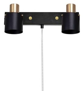 Globen Lighting - Clark 2 Aplică de Perete Black/Brushed Brass