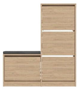 Pantofar DUDE, stejar, PAL melaminat, 105x26x119 cm