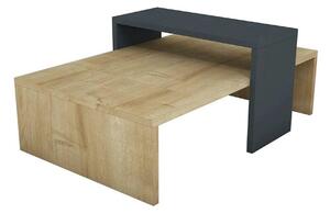 Masuta cafea GLOW, stejar/gri antracit, PAL, 80x50x31.8 cm