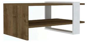 Masuta cafea GAYE, nuc/alb, PAL, 80x50x35 cm