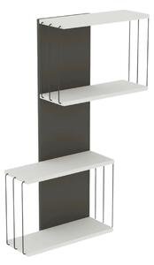 Raft DESTAN, alb/gri, PAL melaminat, 65x19x96 cm