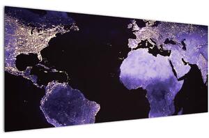Tablou Pământului din Cosmos (120x50 cm)