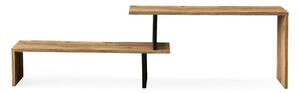 Comoda TV, stejar/negru, PAL, 153x30x44 cm