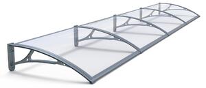 Copertina PLEXIGLAS PRO 400x100 cm, Policarbonat Acrylic 2.5 mm, Suporturi din Aluminiu, Gri/Transparent