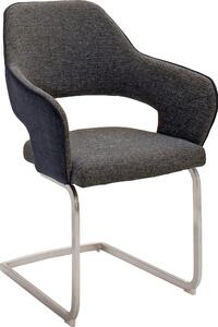 Set 2 scaune NEWCASTEL carbune 58/59/89 cm stofa