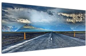 Tablou cu drum în furtună (120x50 cm)