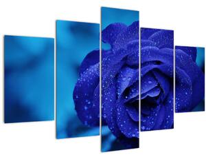 Tablou cu trandafir albastru (150x105 cm)