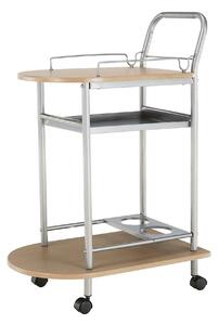 Carucior servire LIMA, fag/argintiu, 60x38x84 cm