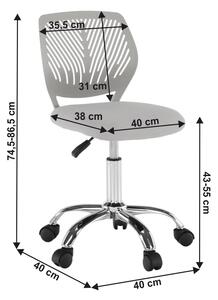 Scaun rotativ pentru copii Svelu (gri). 1016129