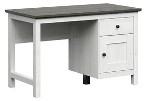 Birou Hesen, gri inchis/pin larico, PAL melaminat, 120x60x75 cm
