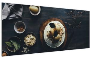 Tablou cu desert pe masă (120x50 cm)