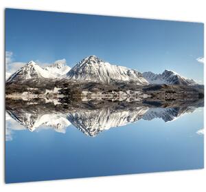 Tablou cu munți și reflectarea lor (70x50 cm)