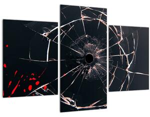 Tablou abstract - sticla spartă (90x60 cm)