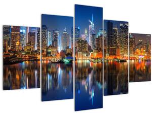Tablou cu Manhattan noaptea (150x105 cm)