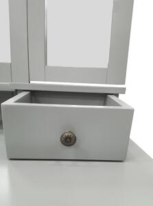 Masă de toaletă cu taburete Galway NEW (gri + argintiu). 1028896