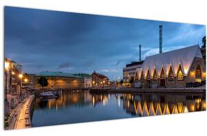 Tablou cu canalul - Göteborg (120x50 cm)